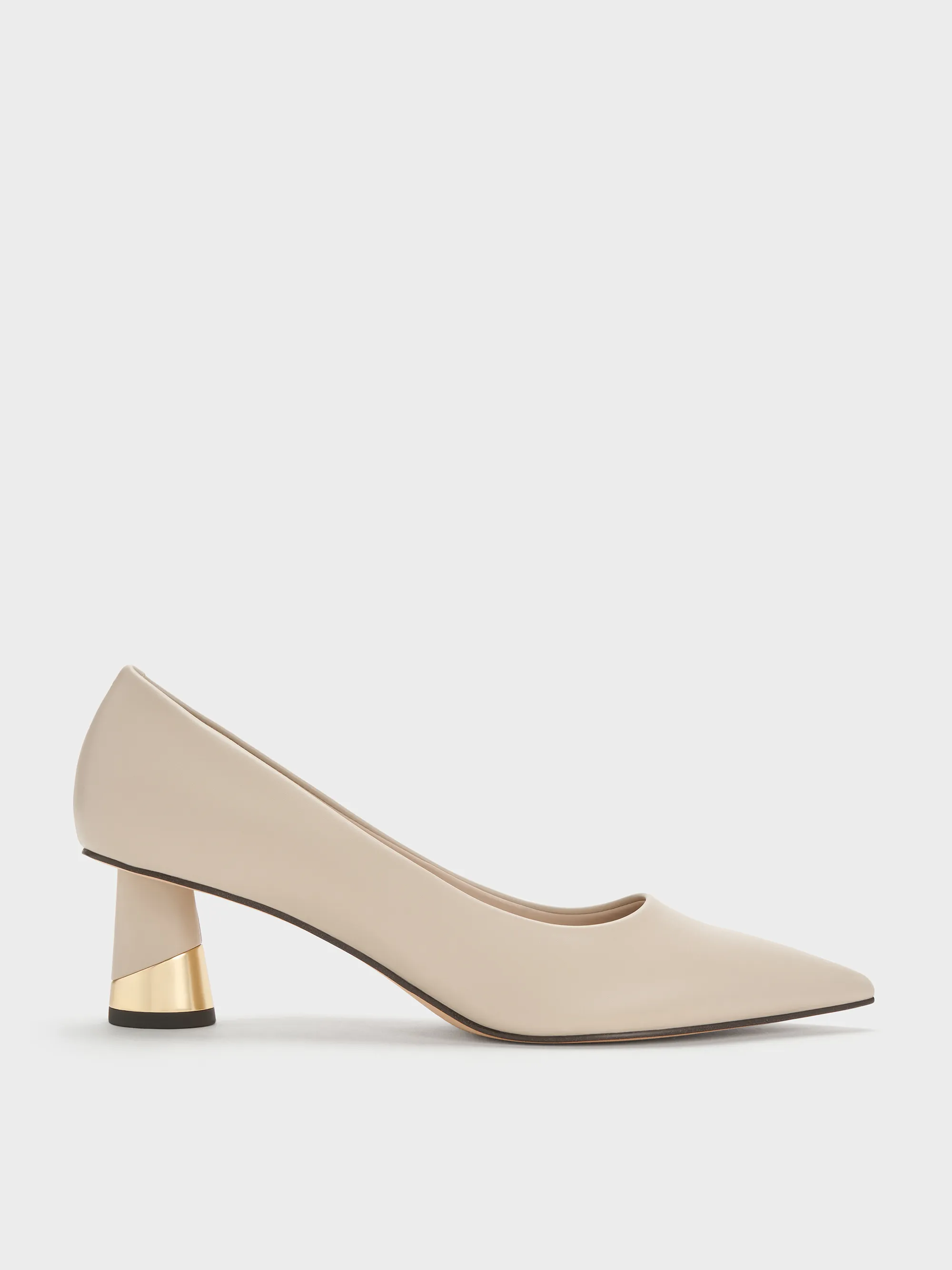 Charles & Keith - Metallic Sculptural Heel Pumps sold by Charles & Keith