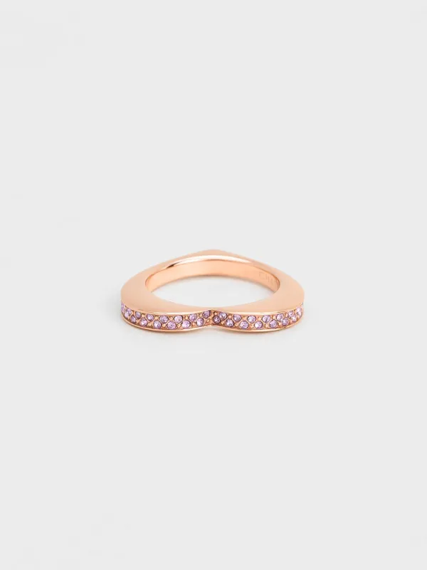 Charles & Keith - Malorie Crystal Heart Ring sold by Charles & Keith