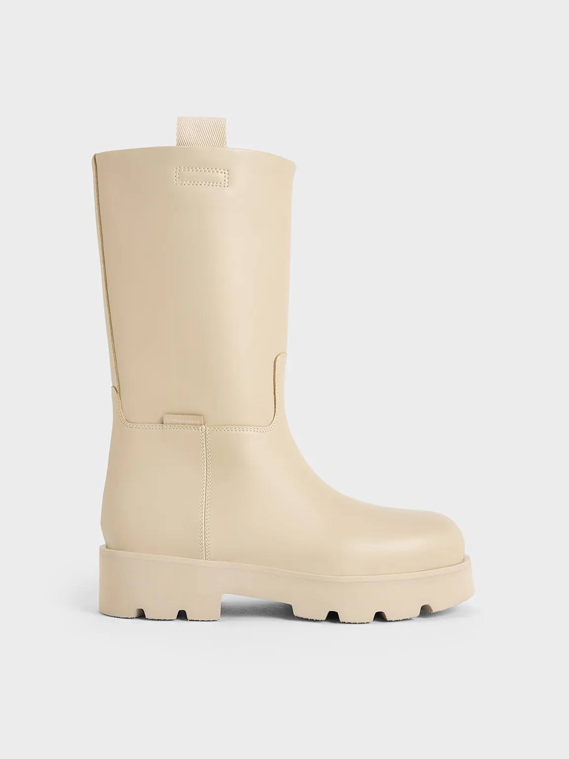 Charles & Keith - Double Pull-Tab Calf Boots sold by Charles & Keith