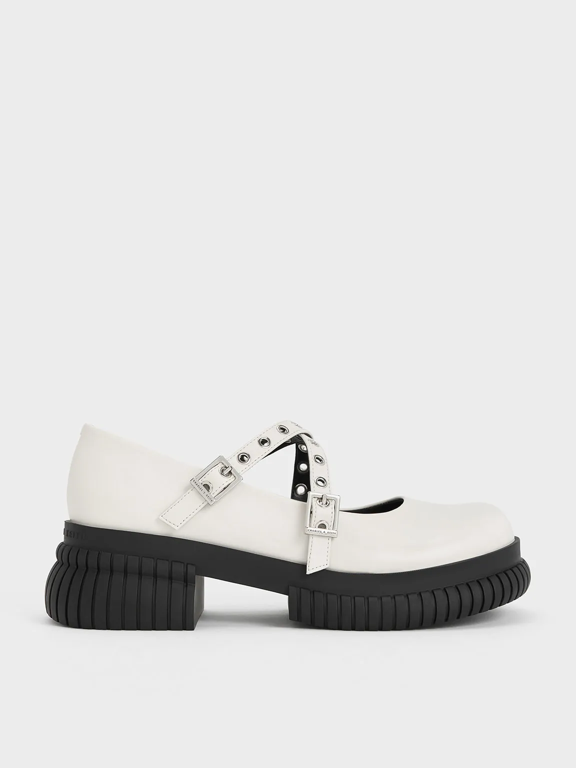 Charles & Keith - Grommet-Strap Platform Mary Janes sold by Charles & Keith