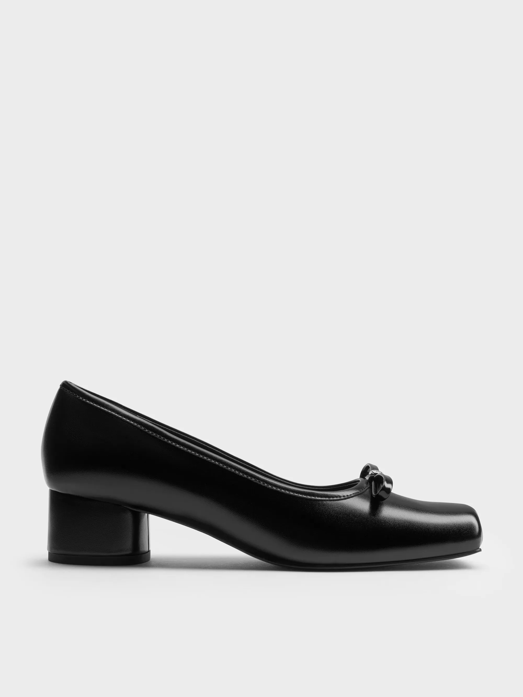 Charles & Keith - Bow Square-Toe Pumps sold by Charles & Keith