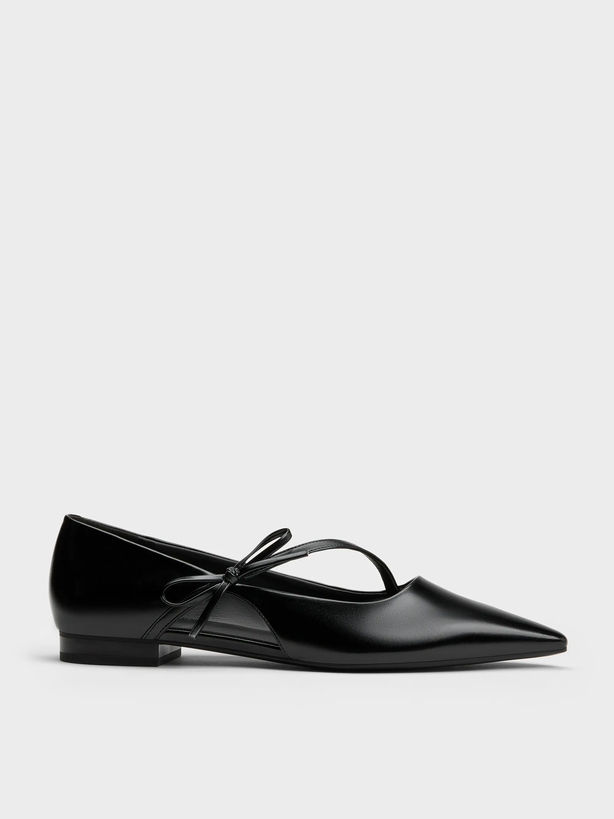 Charles & Keith - Pointed-Toe Bow-Strap Flats sold by Charles & Keith