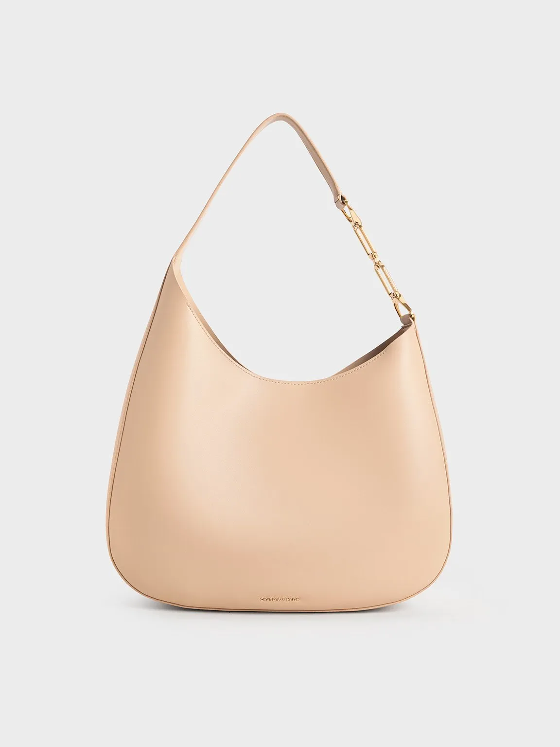 Charles & Keith - Agatha Chain-Accent Slouchy Hobo Bag sold by Charles & Keith