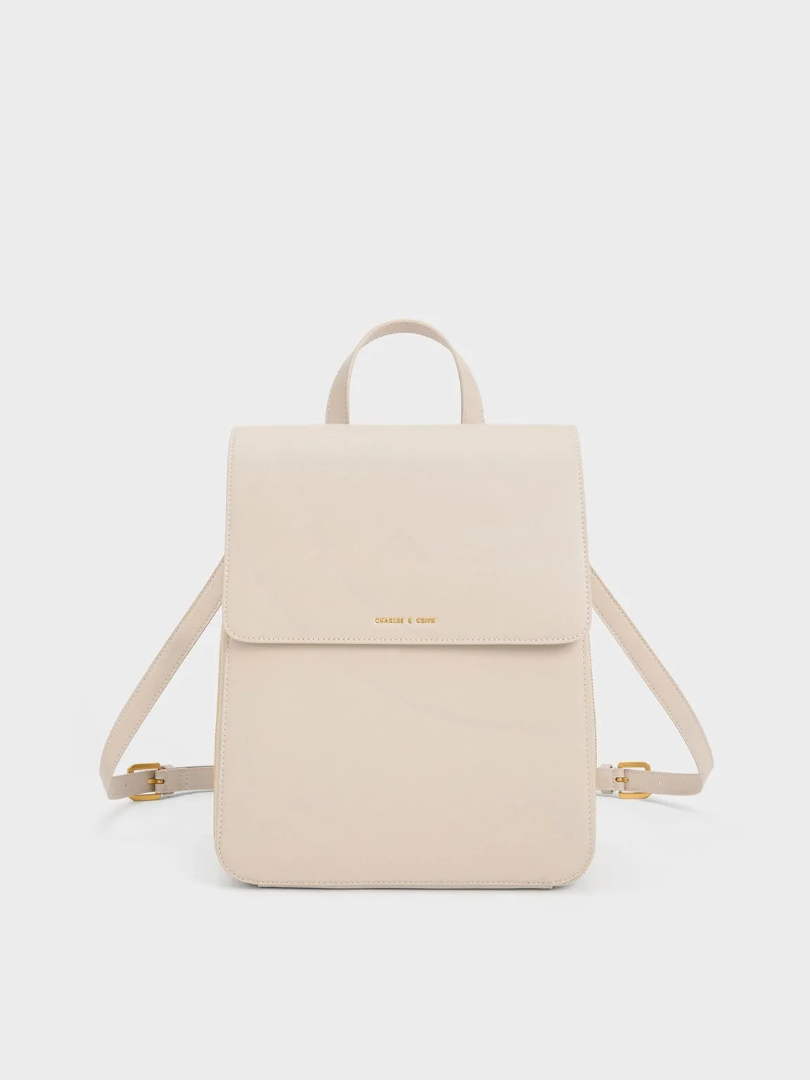 Charles & Keith - Octavia Front Flap Structured Backpack sold by Charles & Keith