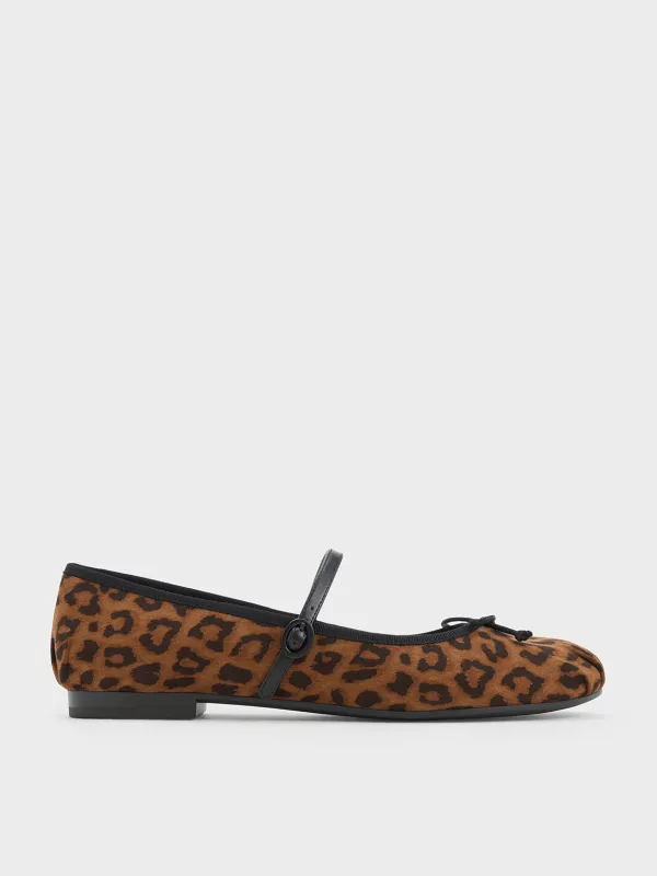 Charles & Keith - Emiko Leopard-Print Bow Mary Jane Flats sold by Charles & Keith