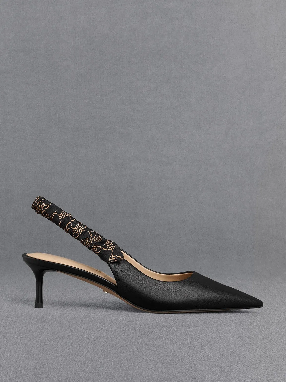 Charles & Keith - Tully Leather Ruched-Strap Slingback Pumps sold by Charles & Keith
