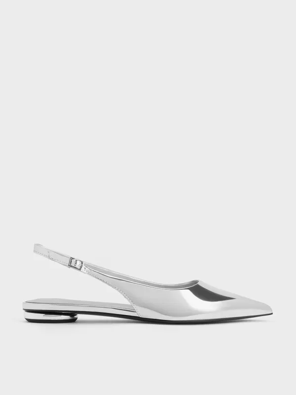 Charles & Keith - Metallic Pointed-Toe Slingback Flats sold by Charles & Keith