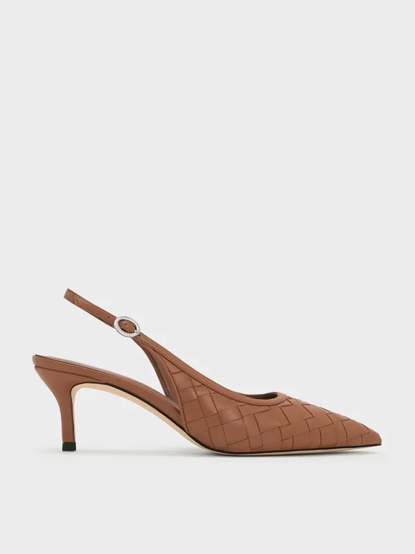 Charles & Keith - Ivette Woven Pointed-Toe Slingback Pumps sold by Charles & Keith
