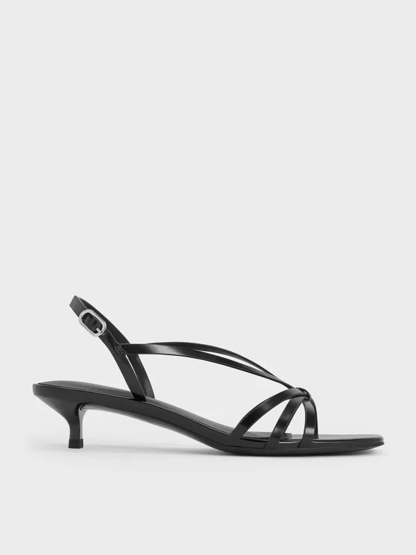 Charles & Keith - Strappy Kitten-Heel Sandals sold by Charles & Keith