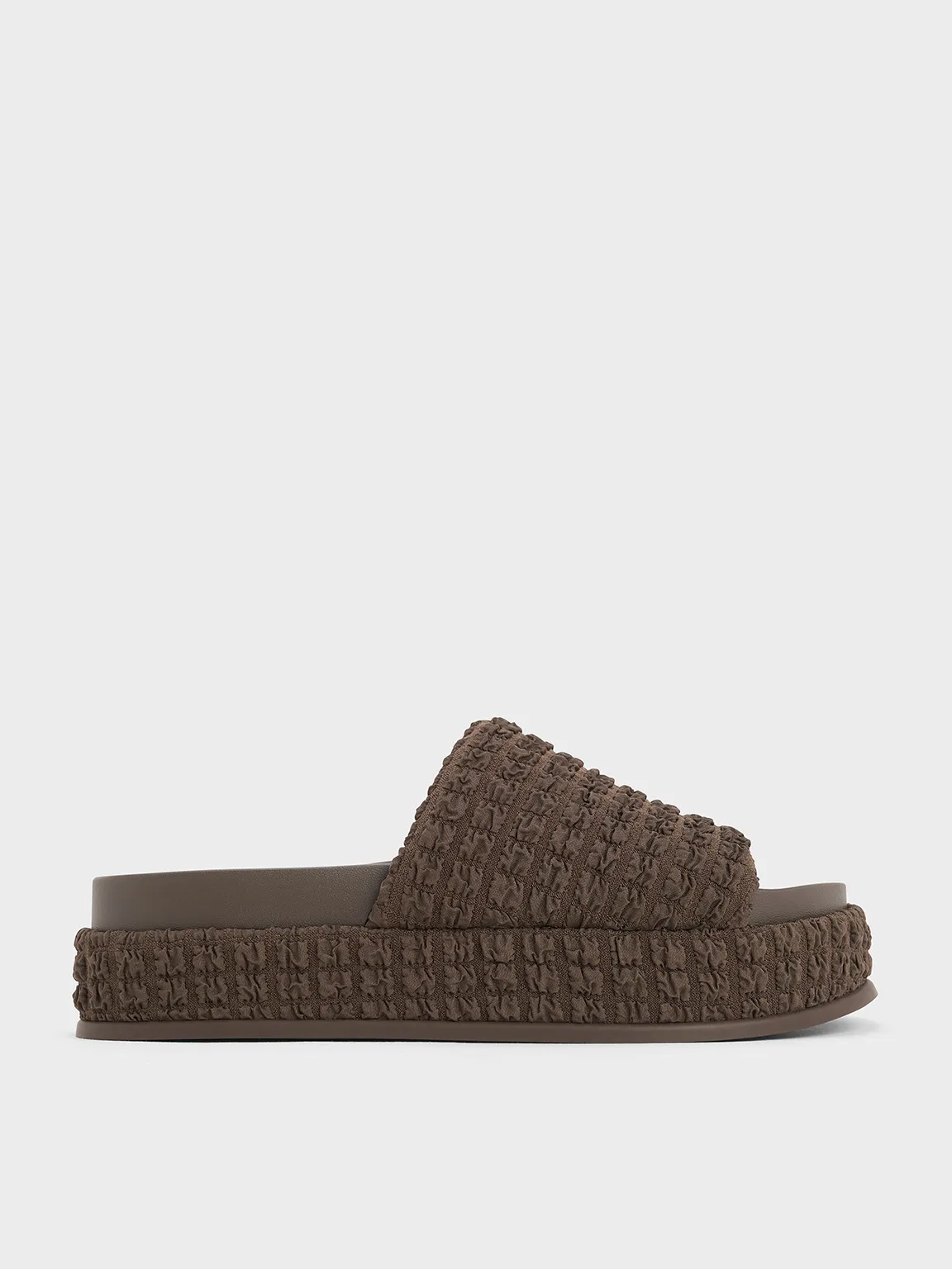 CHARLES & KEITH - Loren Textured Platform Sandals sold by Charles & Keith