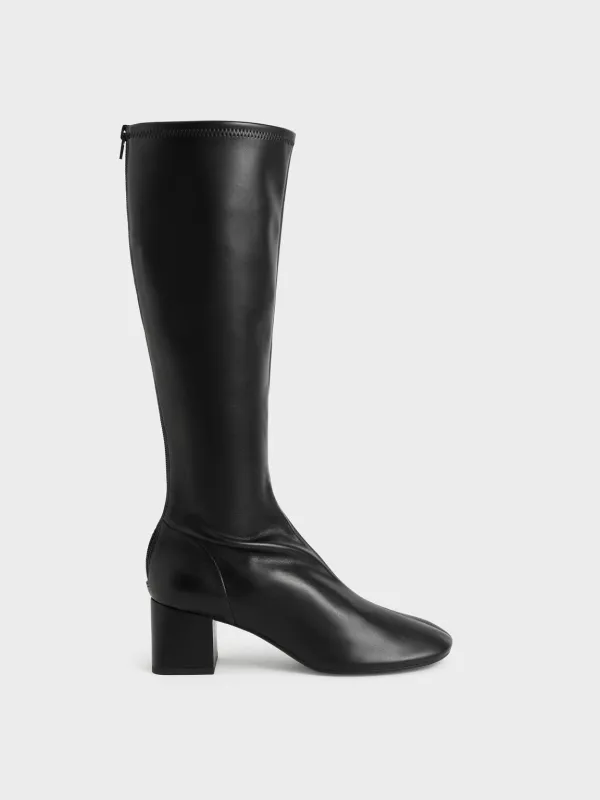 Charles & Keith - Block Heel Knee Boots sold by Charles & Keith