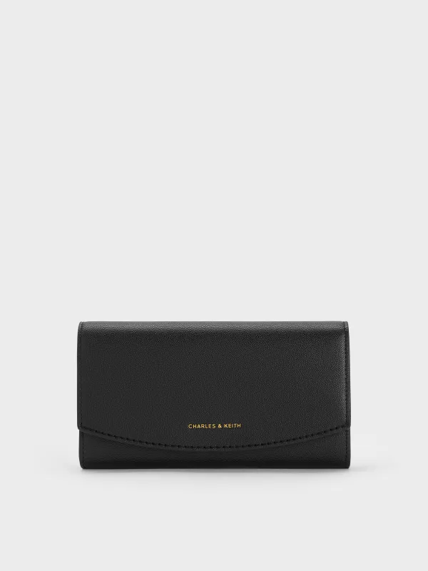Charles & Keith - Briony Curved Flap Long Wallet sold by Charles & Keith