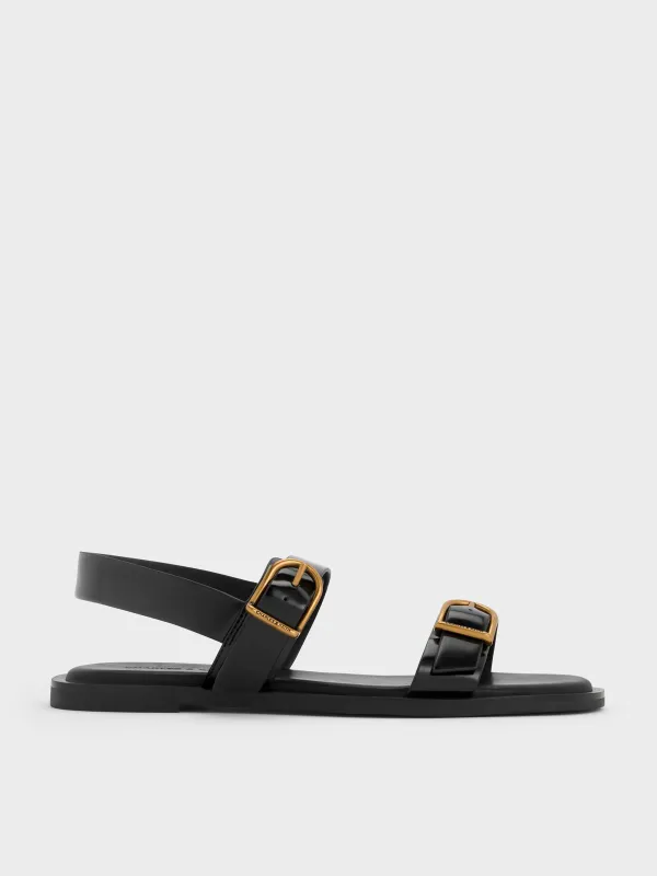 Charles & Keith - Double Buckle-Strap Slingback Sandals sold by Charles & Keith