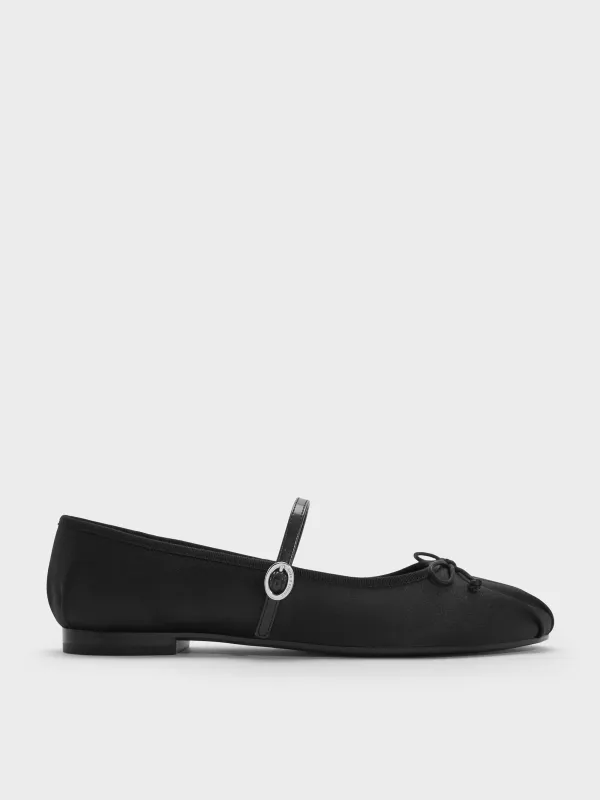 Charles & Keith - Emiko Satin Bow Mary Jane Flats sold by Charles & Keith