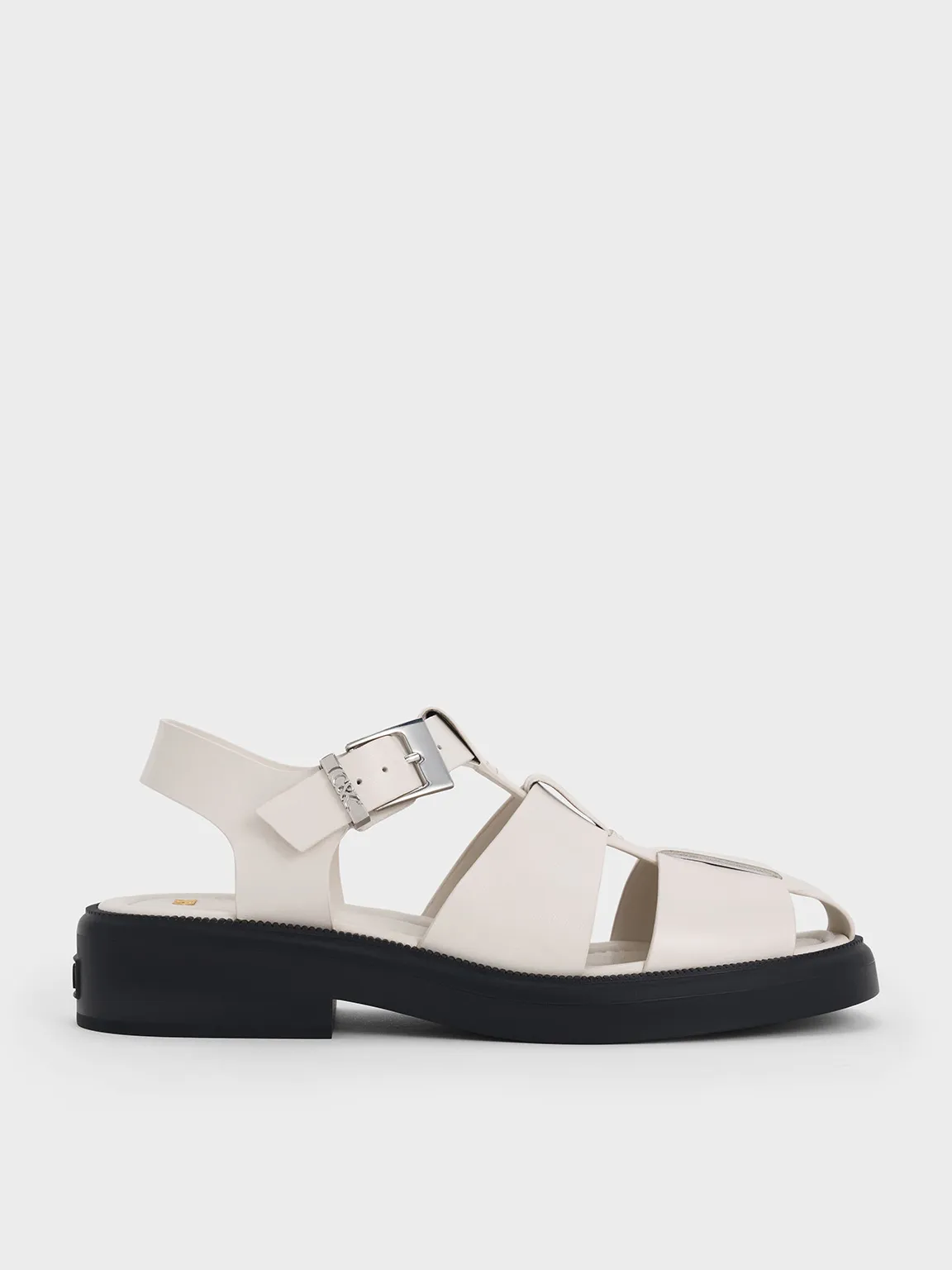 CHARLES & KEITH - Leather Caged Sandals sold by Charles & Keith