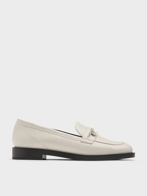 Charles & Keith - Braided-Chain Metallic-Accent Loafers sold by Charles & Keith