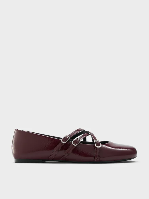 Charles & Keith - Patent Triple-Strap Crossover Mary Jane Flats sold by Charles & Keith