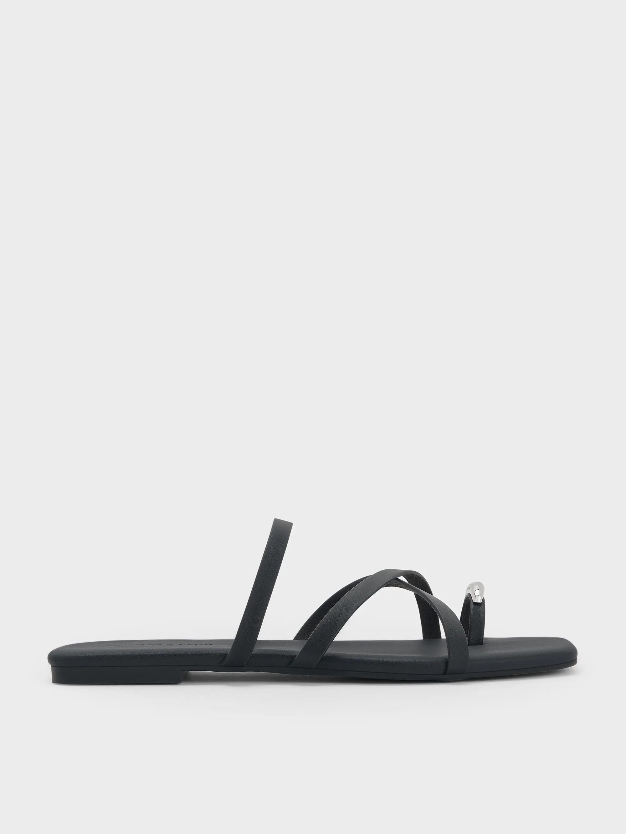 Charles & Keith - Metallic-Accent Strappy Toe-Ring Sandals sold by Charles & Keith