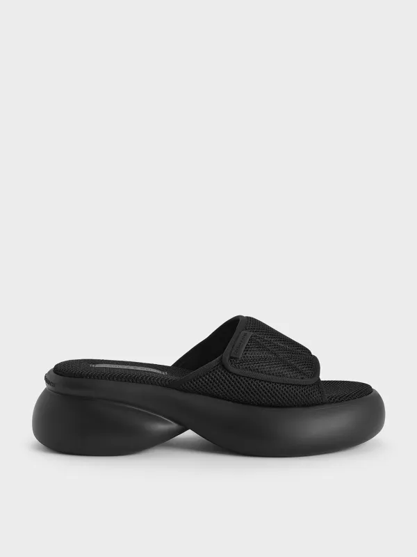 Charles & Keith - Mesh Platform Sporty Slide Sandals sold by Charles & Keith