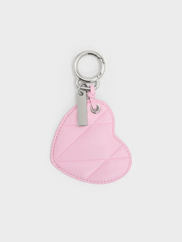 Charles & Keith - Heart Quilted Mirror Charm sold by Charles & Keith