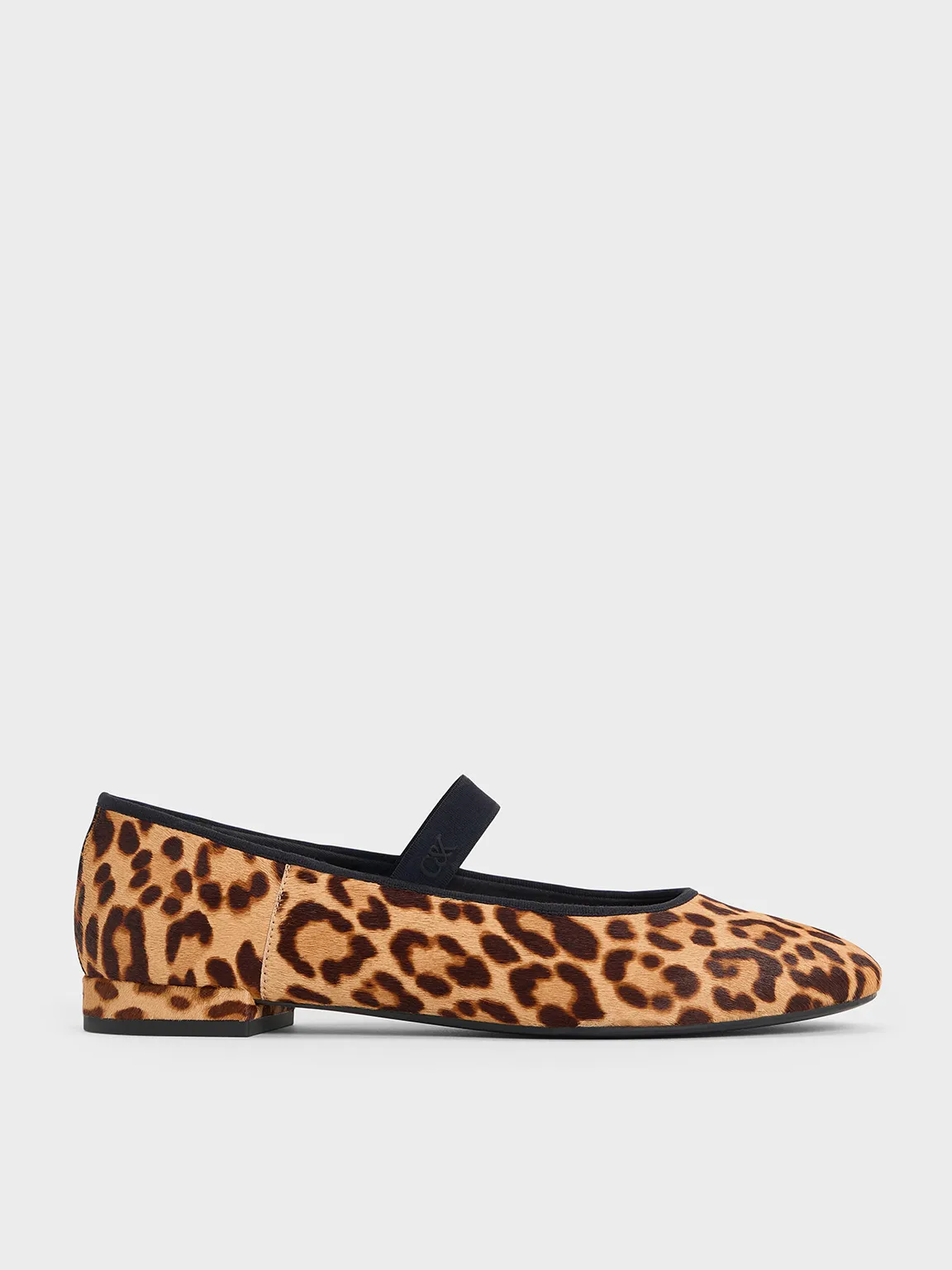 Charles & Keith - Leopard-Print Textured Mary Jane Flats sold by Charles & Keith