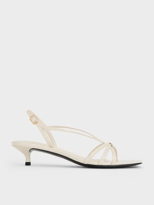 Charles & Keith - Patent Kitten-Heel Strappy Sandals sold by Charles & Keith