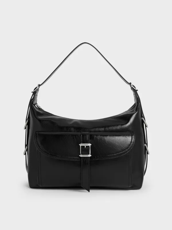 Charles & Keith - Bryna Belted Hobo Bag sold by Charles & Keith