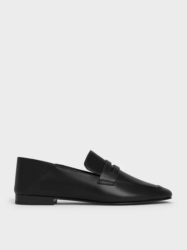 Charles & Keith - Almond-Toe Penny Loafers sold by Charles & Keith