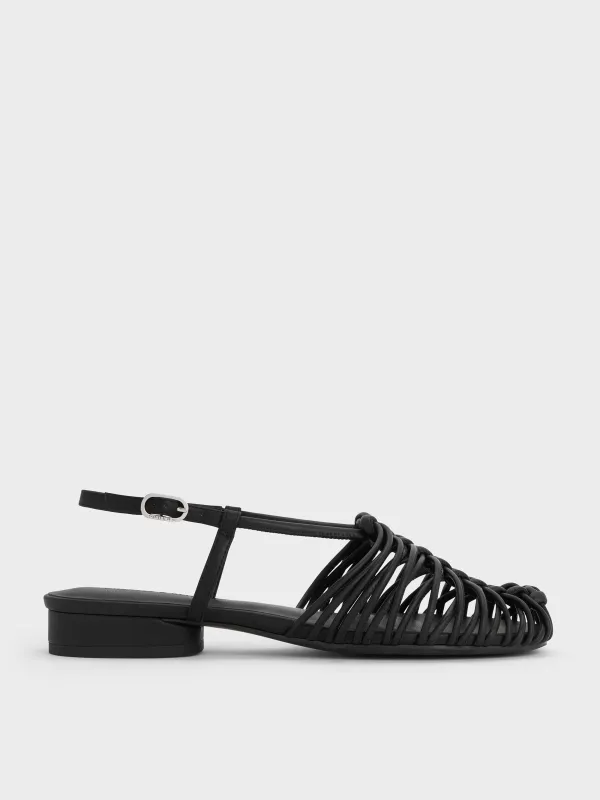 Charles & Keith - Linnea Woven Slingback Caged Sandals sold by Charles & Keith