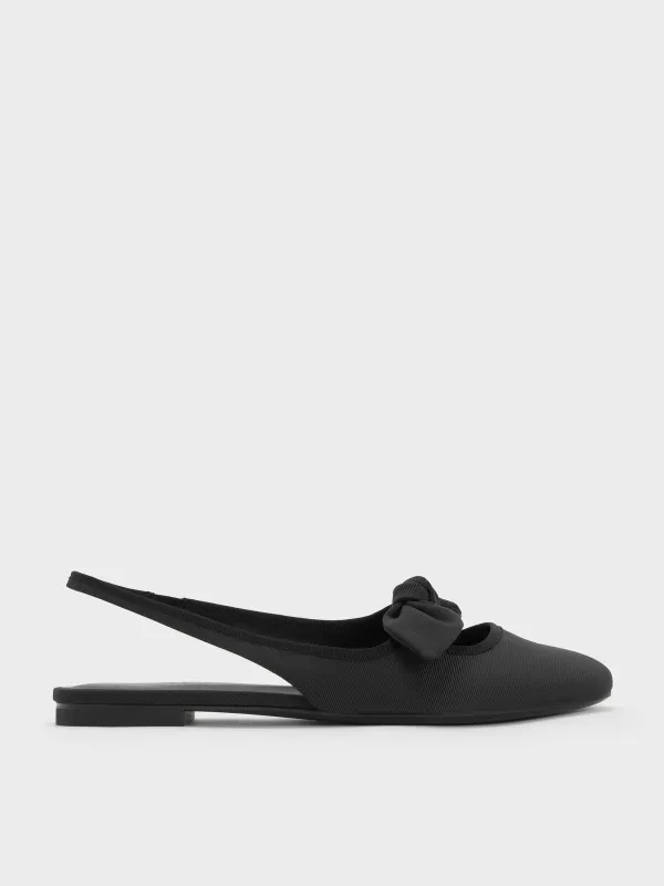 Charles & Keith - Knot-Bow Slingback Flats sold by Charles & Keith