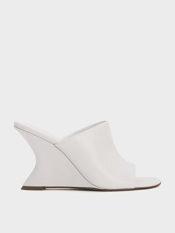 Charles & Keith - Wide-Strap Sculptural-Heel Wedges sold by Charles & Keith