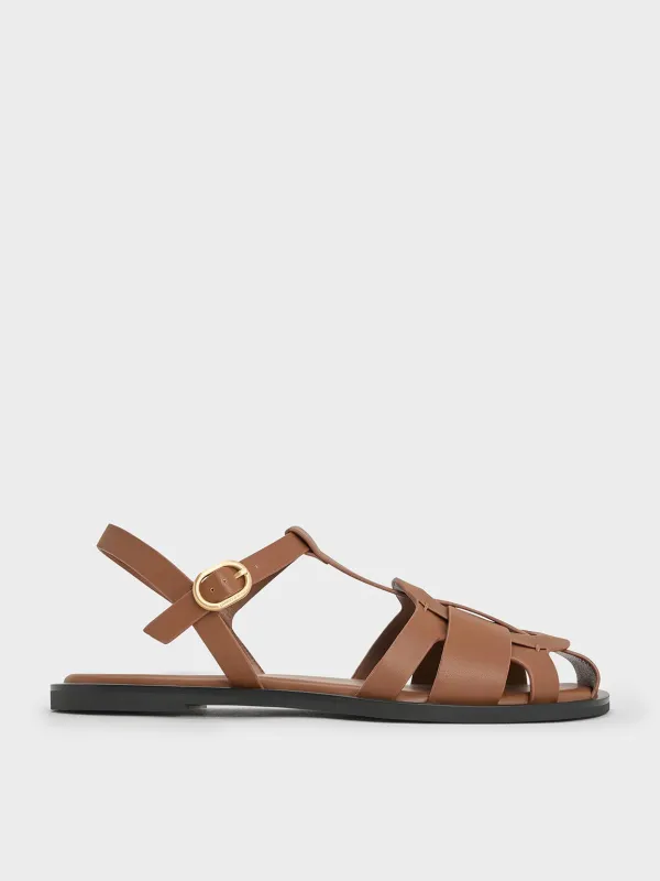 Charles & Keith - Easley T-Bar Caged Sandals sold by Charles & Keith