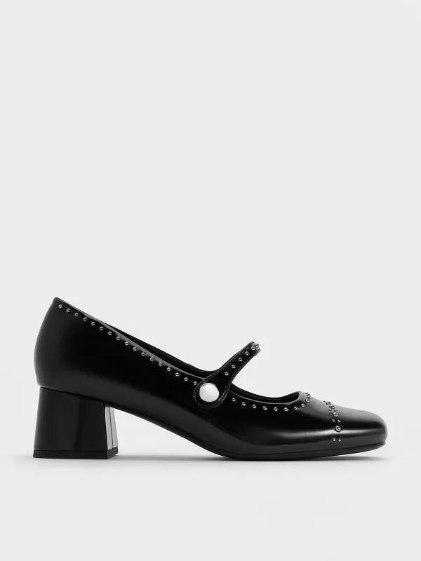 Charles & Keith - Studded Mary Jane Pumps sold by Charles & Keith
