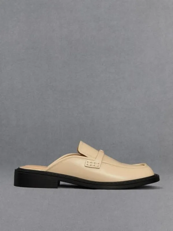 Charles & Keith - Tahlia Leather Loafer Mules sold by Charles & Keith