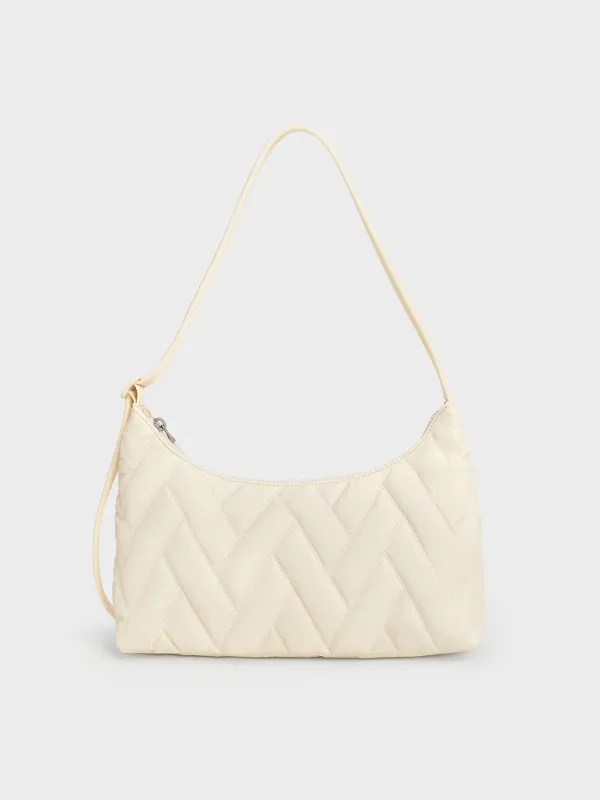 Charles & Keith - Nylon Chevron Shoulder Bag sold by Charles & Keith