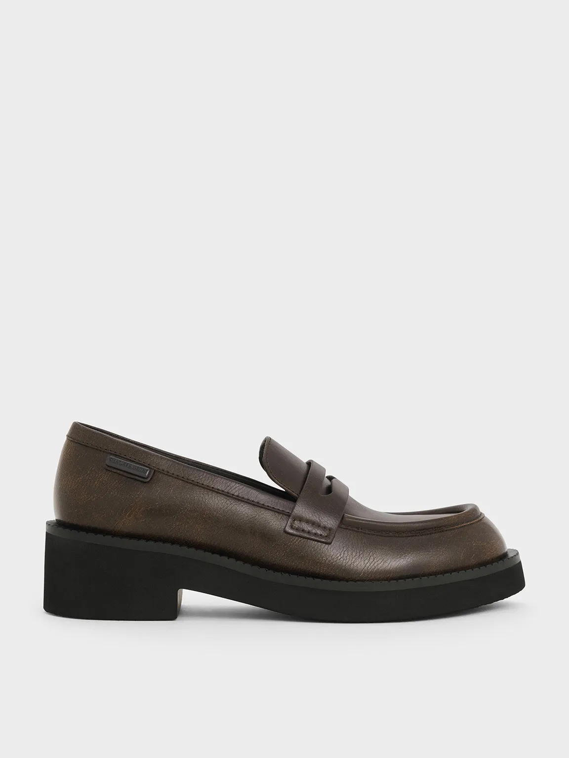 Charles & Keith - Chunky-Sole Penny Loafers sold by Charles & Keith