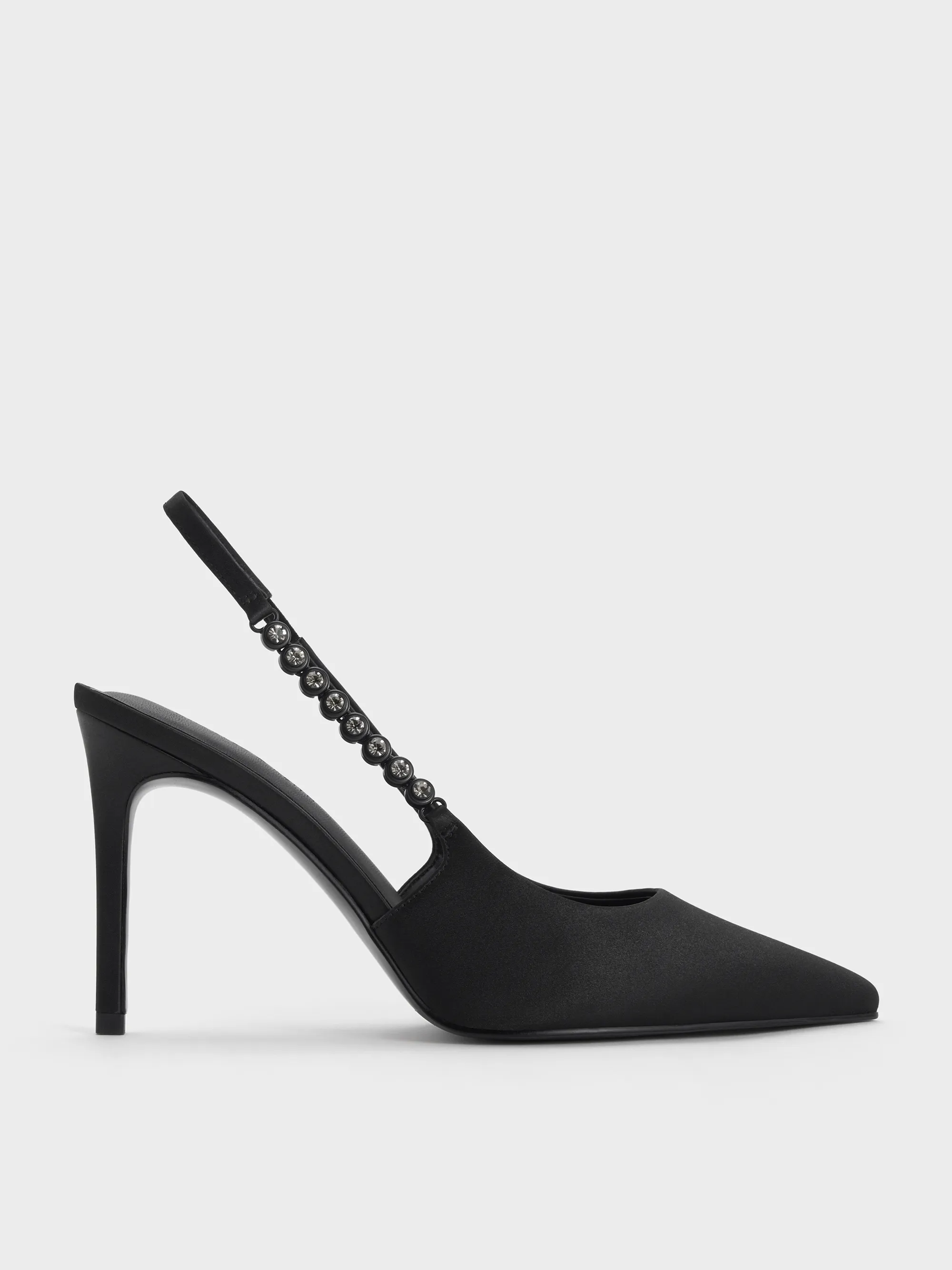 Charles & Keith - Flores Recycled Polyester Gem-Strap Slingback Pumps sold by Charles & Keith