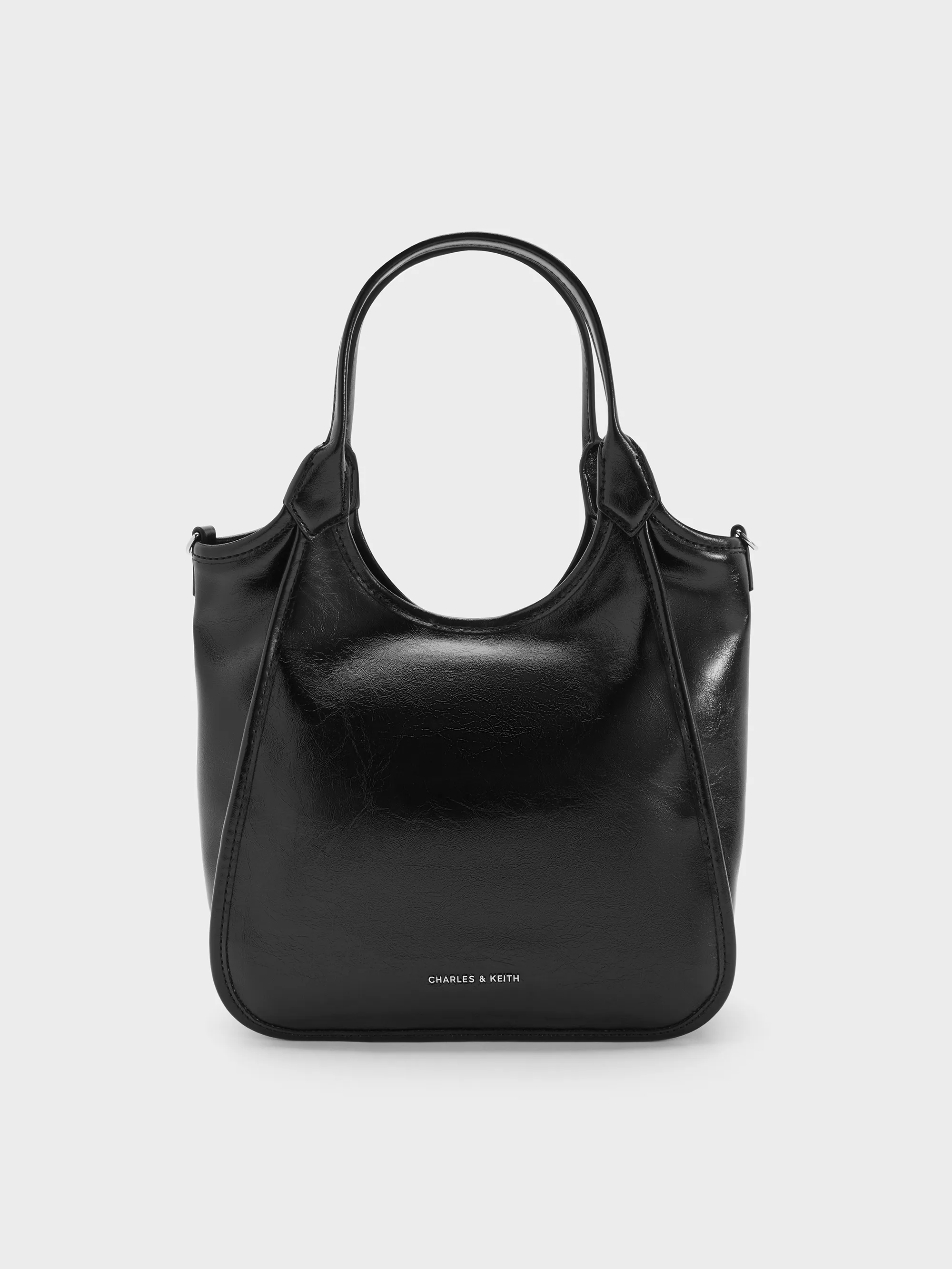 Charles & Keith - Mini Sianna Crinkle-Effect Slouchy Tote Bag sold by Charles & Keith