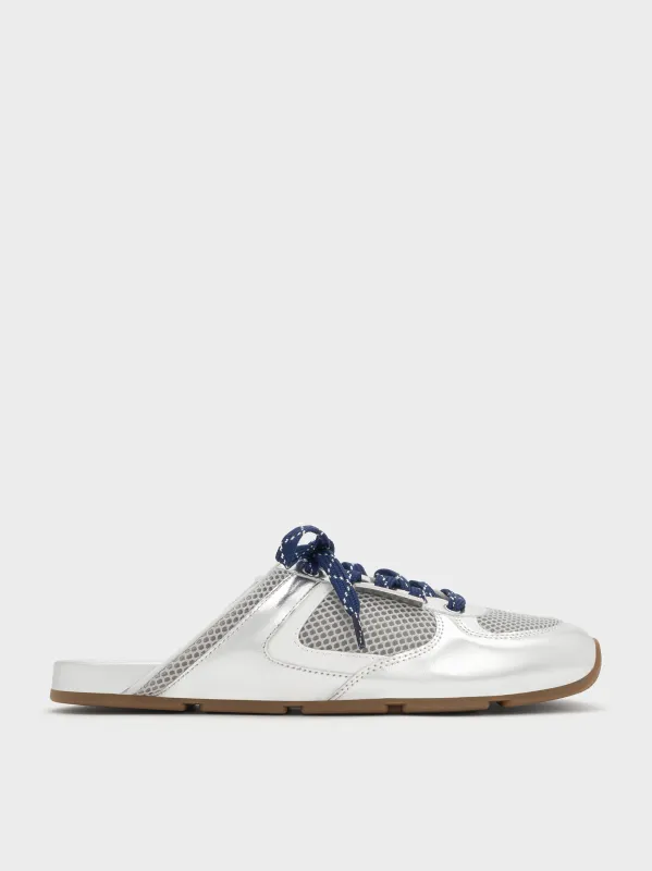 Charles & Keith - Metallic Mesh Lace-Up Sneaker Mules made by Charles & Keith