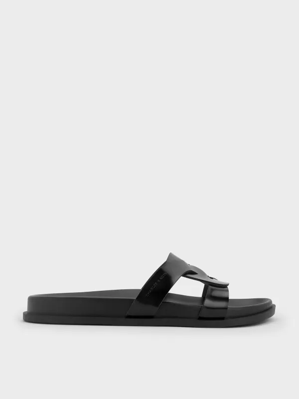 Charles & Keith - Fannie Interwoven Cut-Out Slide Sandals sold by Charles & Keith