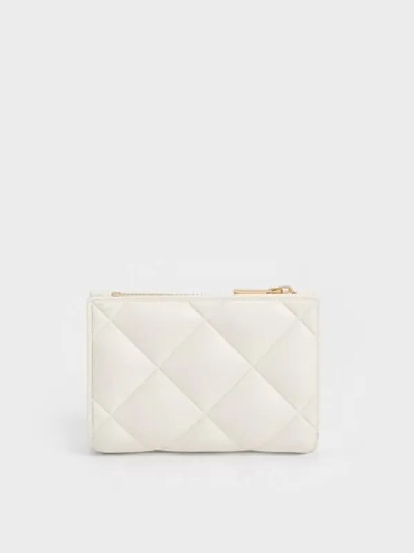 Charles & Keith - Gemma Quilted Card Holder sold by Charles & Keith