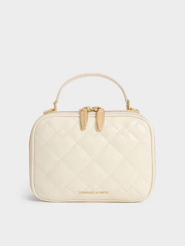 Charles & Keith - Duo Quilted Vanity Bag made by Charles & Keith