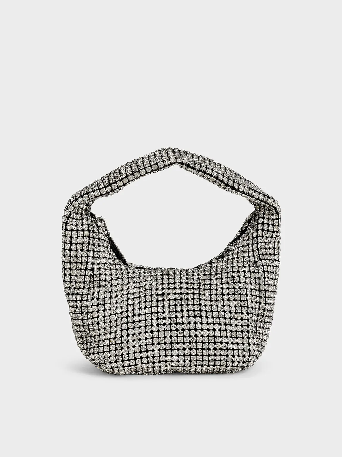 Charles & Keith - Crystal-Embellished Hobo Bag sold by Charles & Keith