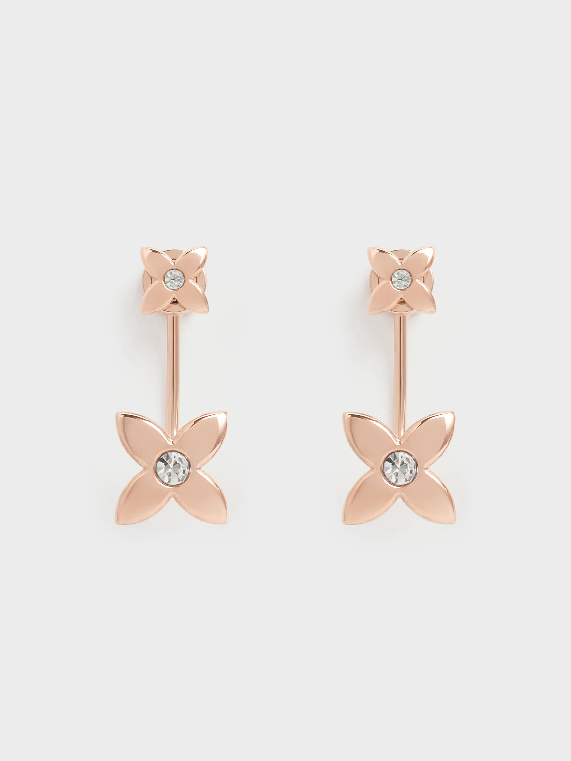 Charles & Keith - Felicity Flower-Crystal Drop Earrings sold by Charles & Keith