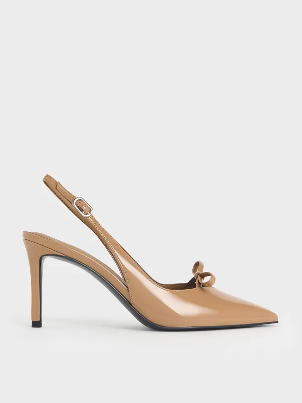 Charles & Keith - Patent Bow Slingback Pumps sold by Charles & Keith