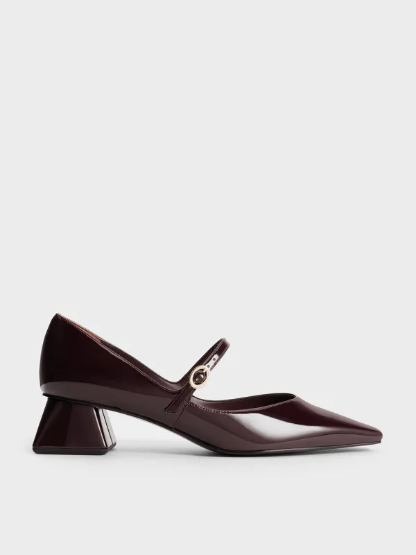 Charles & Keith - Roxane Patent Square-Toe Mary Janes sold by Charles & Keith