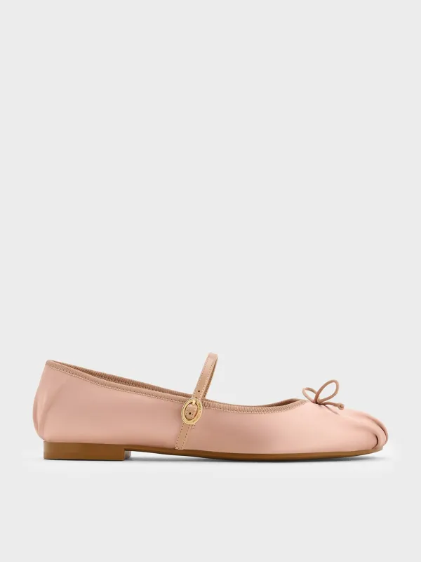 Charles & Keith - Emiko Satin Bow Mary Jane Flats sold by Charles & Keith