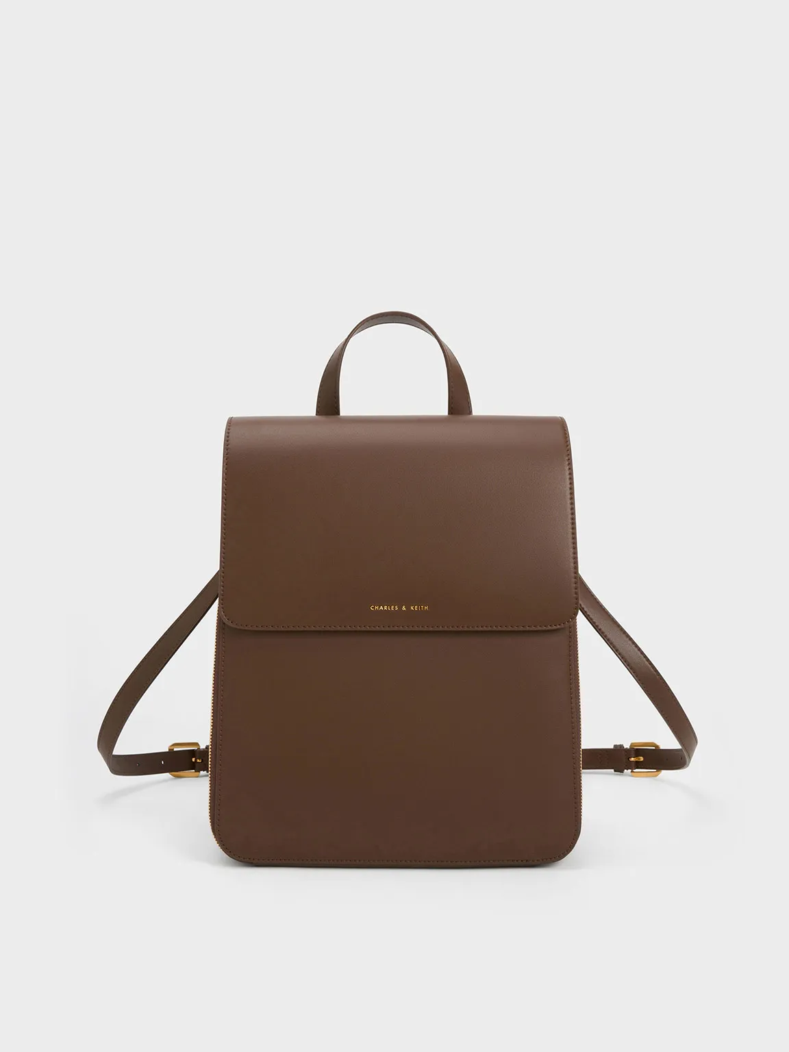 Charles & Keith - Octavia Front Flap Structured Backpack sold by Charles & Keith