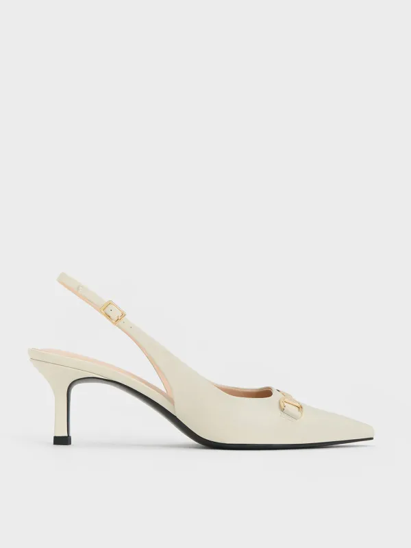 Charles & Keith - Leslie Metallic-Accent Slingback Pumps sold by Charles & Keith