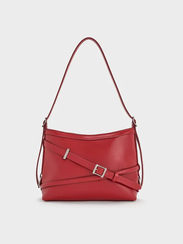 Charles & Keith - Bryna Buckled-Strap Crossbody Bag sold by Charles & Keith